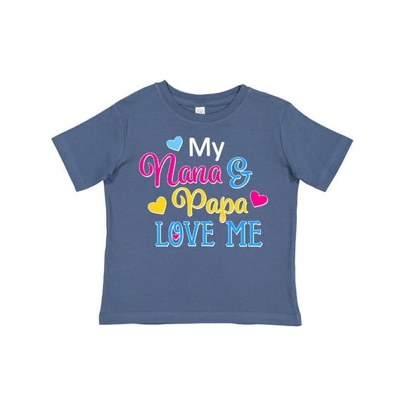 Inktastic My Nana and Papa Love Me with Hearts Boys or Girls Toddler T-Shirt