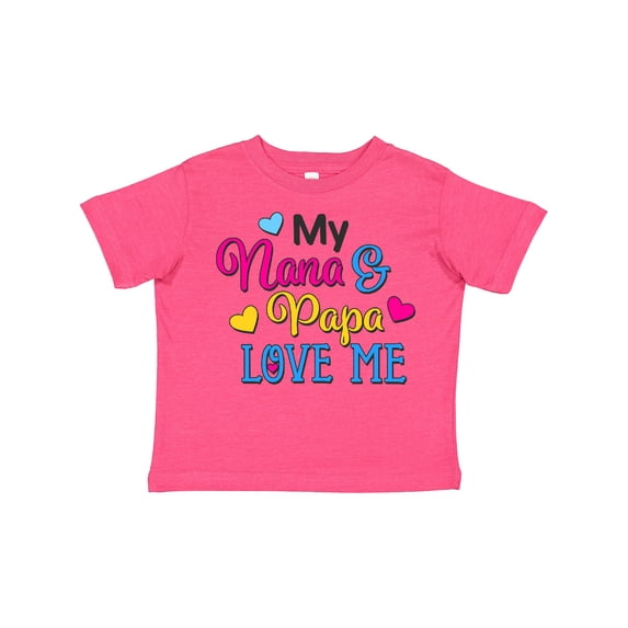 Inktastic My Nana and Papa Love Me with Hearts Boys or Girls Toddler T-Shirt