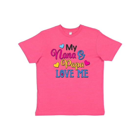 Inktastic My Nana and Papa Love Me with Hearts Youth T-Shirt