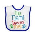 thumbnail image 1 of Inktastic My Nani Grandma Loves Me Boys or Girls Baby Bib, 1 of 4