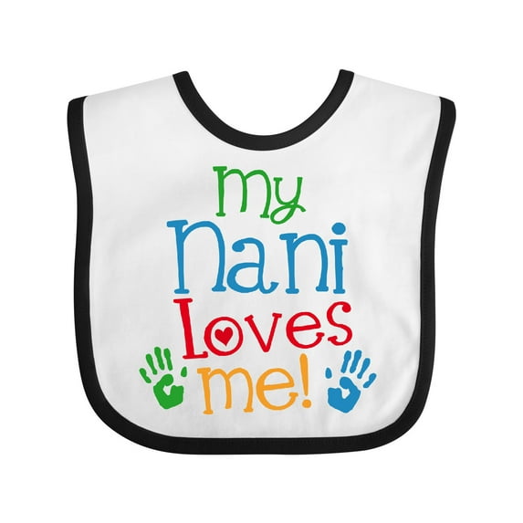 Inktastic My Nani Grandma Loves Me Boys or Girls Baby Bib