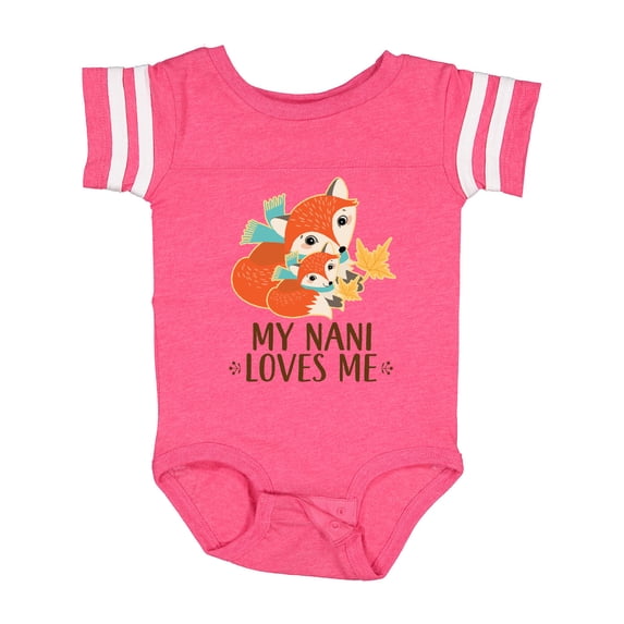 Inktastic My Nani Loves Me Cute Fox Boys or Girls Baby Bodysuit