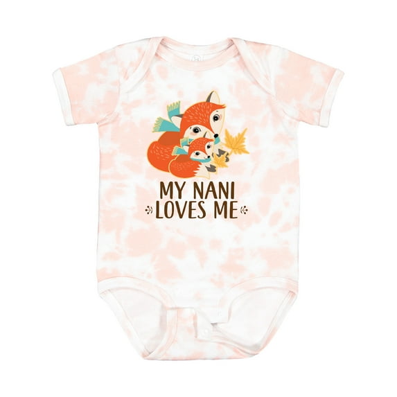 Inktastic My Nani Loves Me Cute Fox Boys or Girls Baby Bodysuit