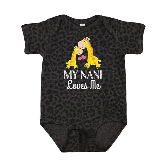 Inktastic My Nani Loves Me Giraffe Boys or Girls Baby Bodysuit