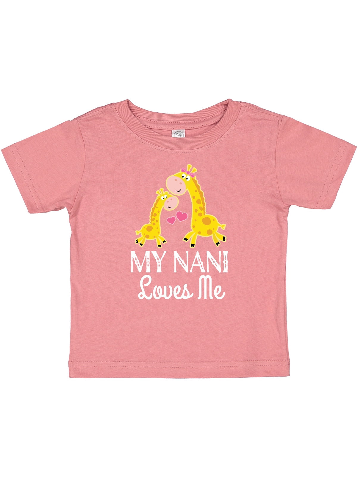 Inktastic My Nani Loves Me Giraffe Boys or Girls Baby T-Shirt - Walmart.com