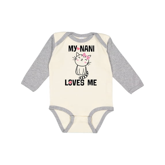 Inktastic My Nani Loves Me Girls Girls Long Sleeve Baby Bodysuit