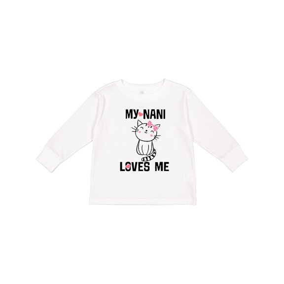 Inktastic My Nani Loves Me Girls Girls Long Sleeve Toddler T-Shirt