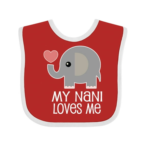 Inktastic My Nani Loves Me Grandchild Boys or Girls Baby Bib