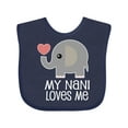 thumbnail image 1 of Inktastic My Nani Loves Me Grandchild Boys or Girls Baby Bib, 1 of 4