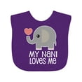 thumbnail image 1 of Inktastic My Nani Loves Me Grandchild Boys or Girls Baby Bib, 1 of 4