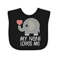 thumbnail image 1 of Inktastic My Nani Loves Me Grandchild Boys or Girls Baby Bib, 1 of 4