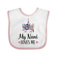 thumbnail image 1 of Inktastic My Nani Loves Me Grandchild Girls Baby Bib, 1 of 4