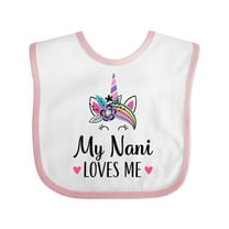 Inktastic My Nani Loves Me Grandchild Girls Baby Bib