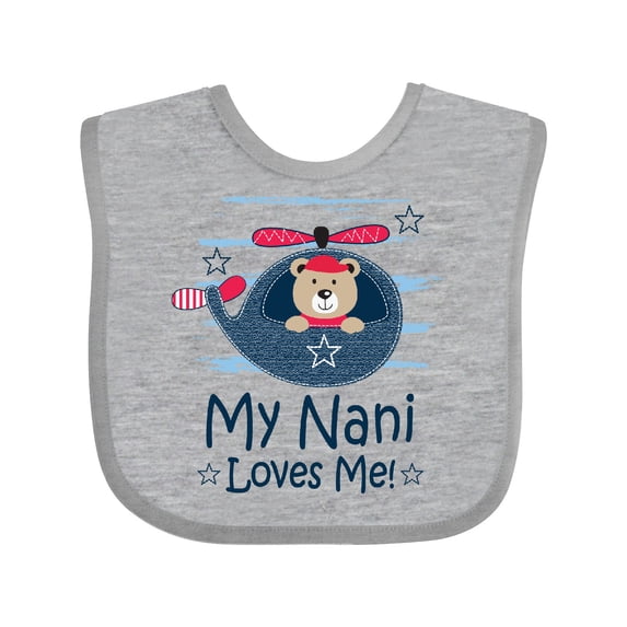 Inktastic My Nani Loves Me Grandson Bear Boys Baby Bib