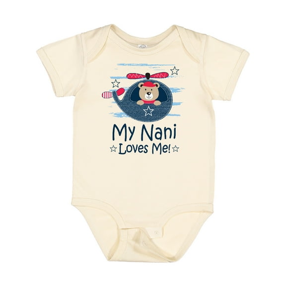 Inktastic My Nani Loves Me Grandson Bear Boys Baby Bodysuit