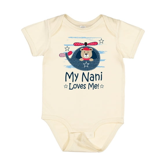 Inktastic My Nani Loves Me Grandson Bear Boys Baby Bodysuit