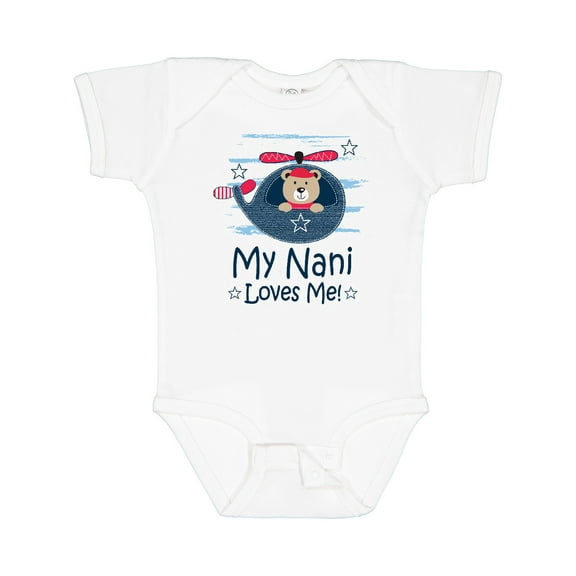 Inktastic My Nani Loves Me Grandson Bear Boys Baby Bodysuit