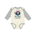 thumbnail image 1 of Inktastic My Nani Loves Me Grandson Bear Boys Long Sleeve Baby Bodysuit, 1 of 5