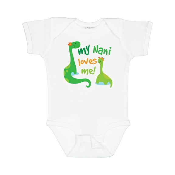 Inktastic My Nani Loves Me Grandson Dinosaur Boys Baby Bodysuit