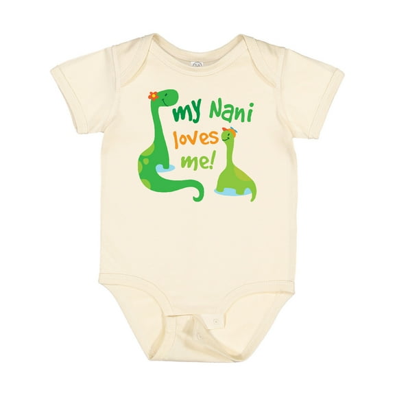 Inktastic My Nani Loves Me Grandson Dinosaur Boys Baby Bodysuit