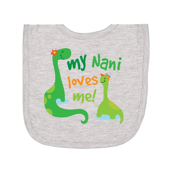 Inktastic My Nani Loves Me Grandson Dinosaur Newborn Bib