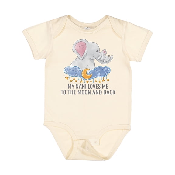 Inktastic My Nani Loves Me to the Moon and Back Boys or Girls Baby Bodysuit