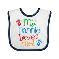 Inktastic My Nannie Loves Me Boys or Girls Baby Bib