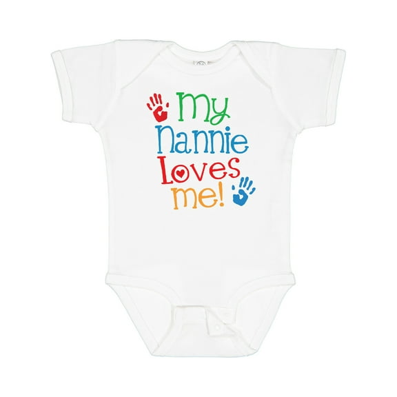 Inktastic My Nannie Loves Me Boys or Girls Baby Bodysuit