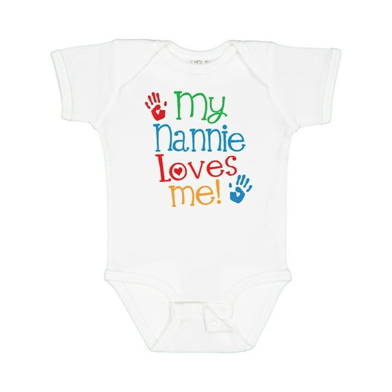 Inktastic My Nannie Loves Me Boys or Girls Baby Bodysuit