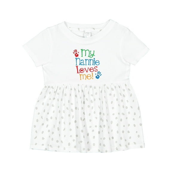 Inktastic My Nannie Loves Me Girls Baby Dress
