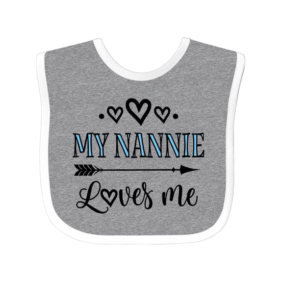 Inktastic My Nannie Loves Me Granddaughter Boys or Girls Baby Bib