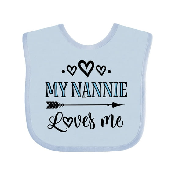 Inktastic My Nannie Loves Me Granddaughter Boys or Girls Baby Bib