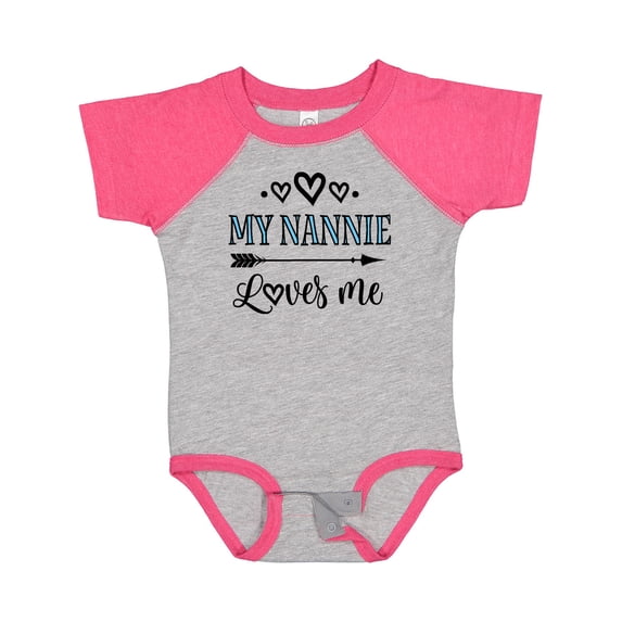 Inktastic My Nannie Loves Me Granddaughter Boys or Girls Baby Bodysuit