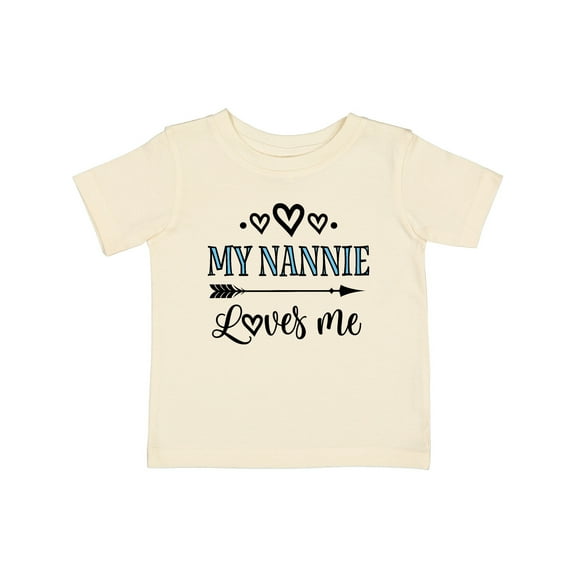 Inktastic My Nannie Loves Me Granddaughter Boys or Girls Baby T-Shirt