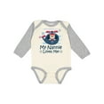 thumbnail image 1 of Inktastic My Nannie Loves Me Grandson Boys Long Sleeve Baby Bodysuit, 1 of 5