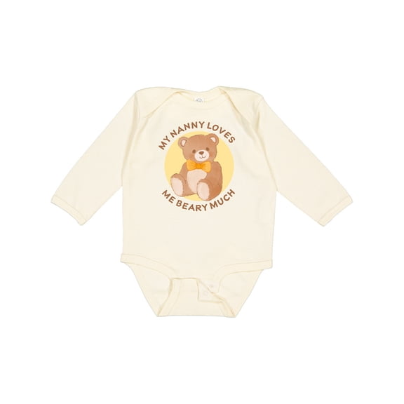 Inktastic My Nanny Loves Me Beary Much Boys or Girls Long Sleeve Baby Bodysuit