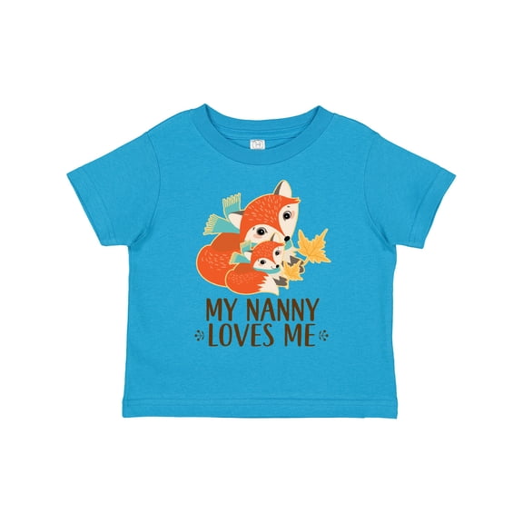 Inktastic My Nanny Loves Me Cute Fox Boys or Girls Toddler T-Shirt