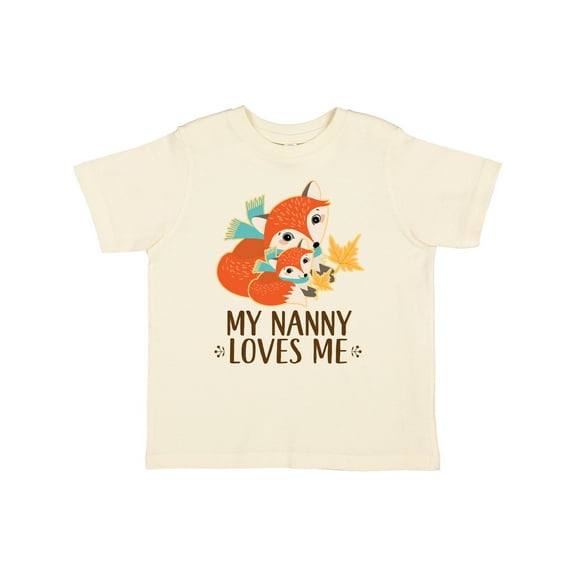Inktastic My Nanny Loves Me Cute Fox Boys or Girls Toddler T-Shirt