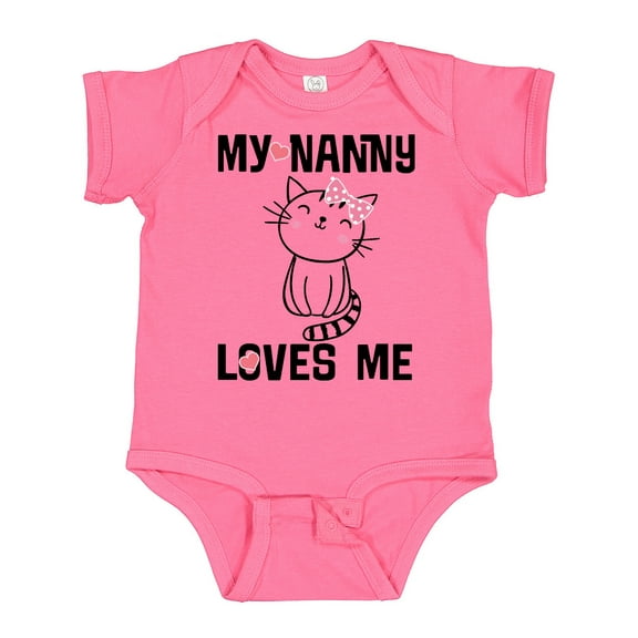 Inktastic My Nanny Loves Me Girl Grandchild Girls Baby Bodysuit