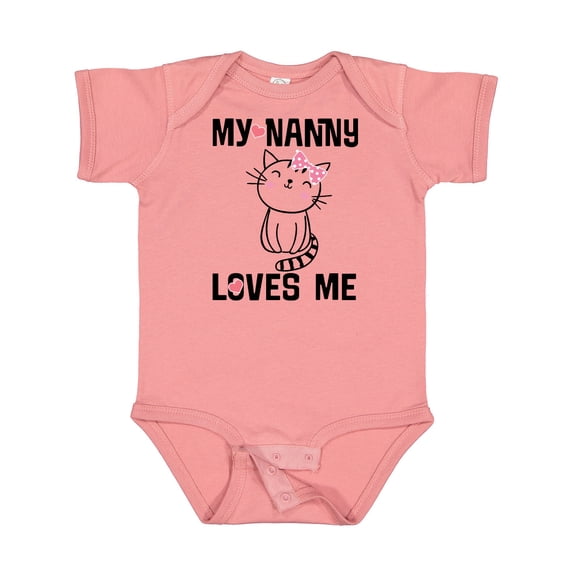 Inktastic My Nanny Loves Me Girl Grandchild Girls Baby Bodysuit