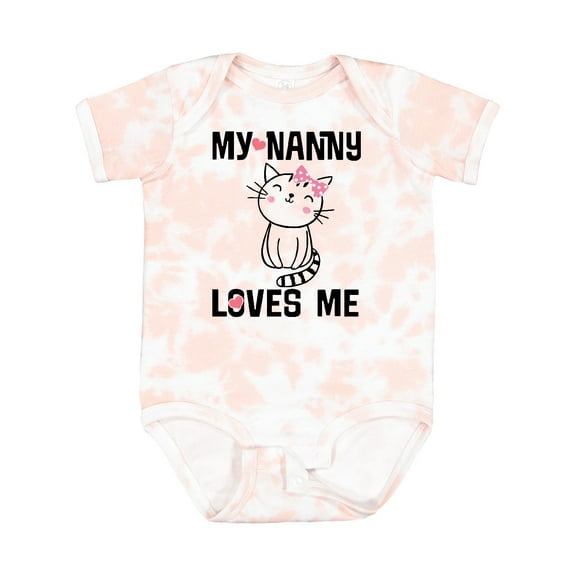 Inktastic My Nanny Loves Me Girl Grandchild Girls Baby Bodysuit