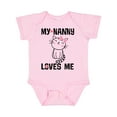 thumbnail image 1 of Inktastic My Nanny Loves Me Girl Grandchild Girls Baby Bodysuit, 1 of 5