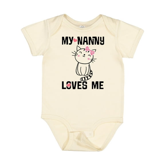 Inktastic My Nanny Loves Me Girl Grandchild Girls Baby Bodysuit