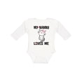 thumbnail image 1 of Inktastic My Nanny Loves Me Girl Grandchild Girls Long Sleeve Baby Bodysuit, 1 of 5