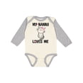 thumbnail image 1 of Inktastic My Nanny Loves Me Girl Grandchild Girls Long Sleeve Baby Bodysuit, 1 of 5