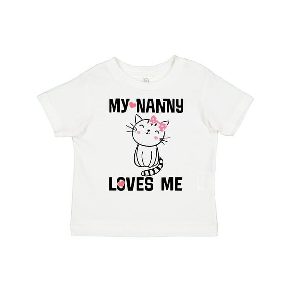 Inktastic My Nanny Loves Me Girl Grandchild Girls Toddler T-Shirt