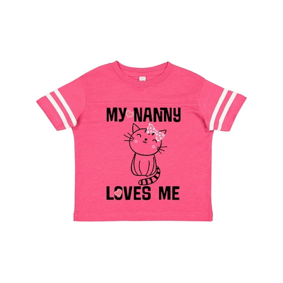Inktastic My Nanny Loves Me Girl Grandchild Girls Toddler T-Shirt