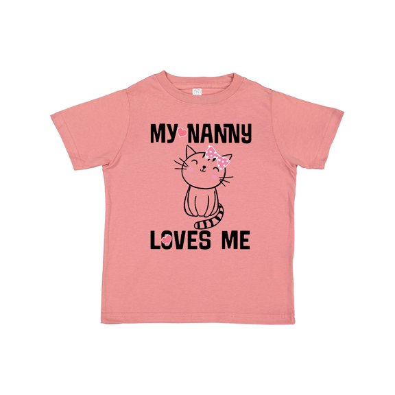 Inktastic My Nanny Loves Me Girl Grandchild Girls Toddler T-Shirt