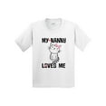 thumbnail image 1 of Inktastic My Nanny Loves Me Girl Grandchild Youth T-Shirt, 1 of 5