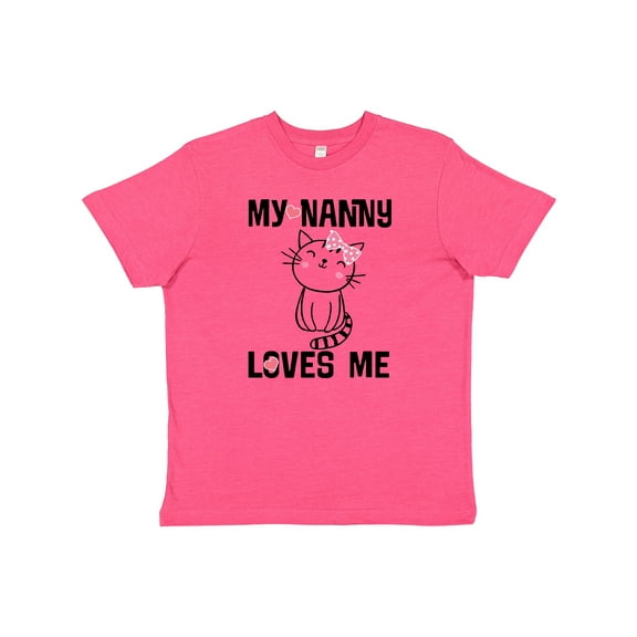 Inktastic My Nanny Loves Me Girl Grandchild Youth T-Shirt
